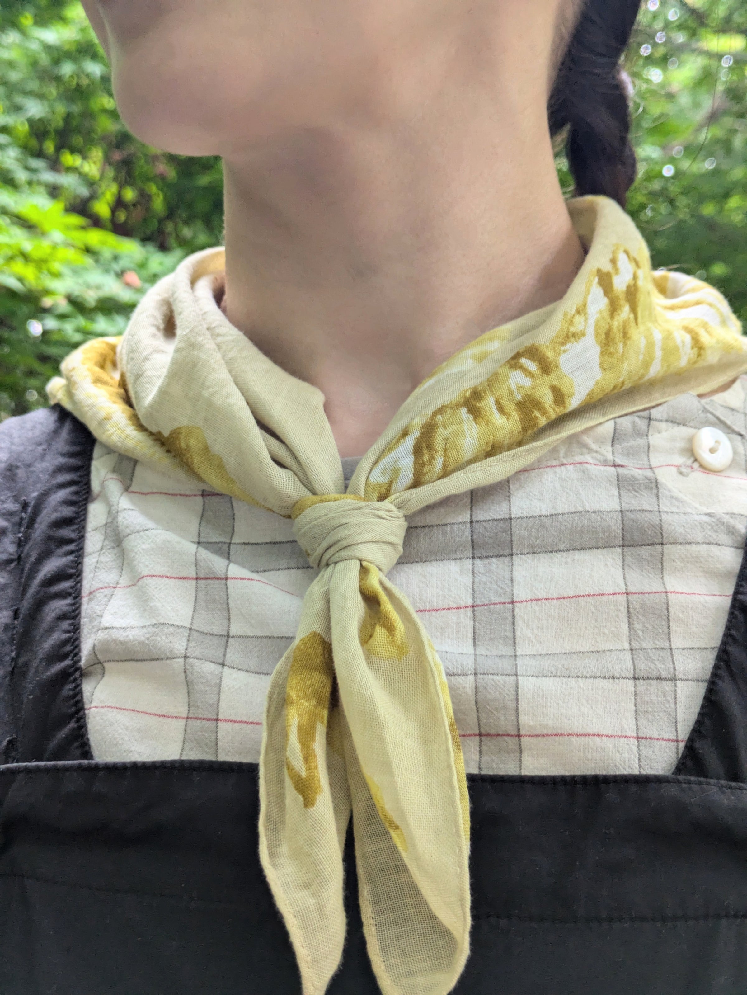 Hand Printed Scarf ハンドプリントスカーフ | midorinotent