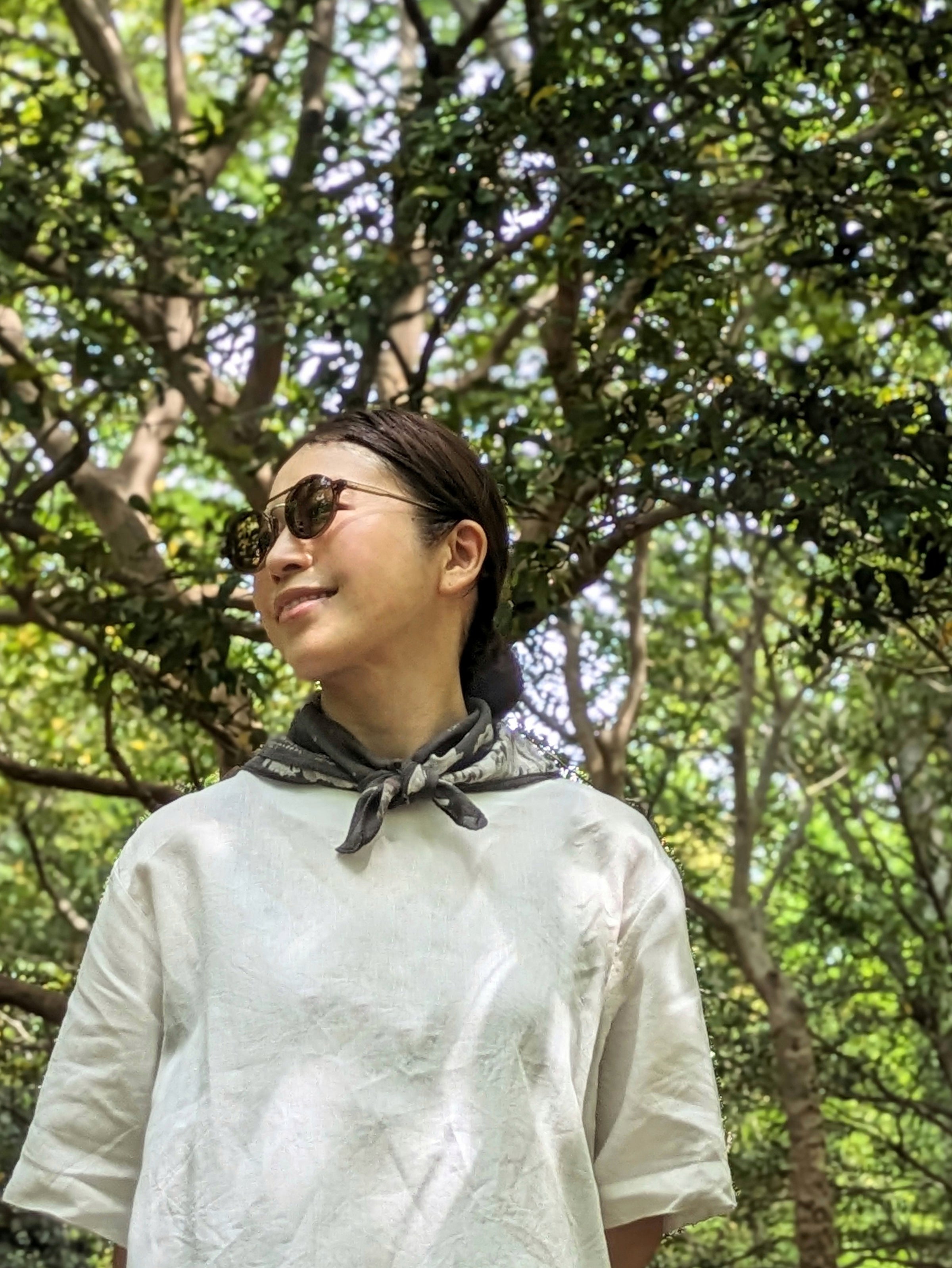 Hand Printed Scarf ハンドプリントスカーフ | midorinotent