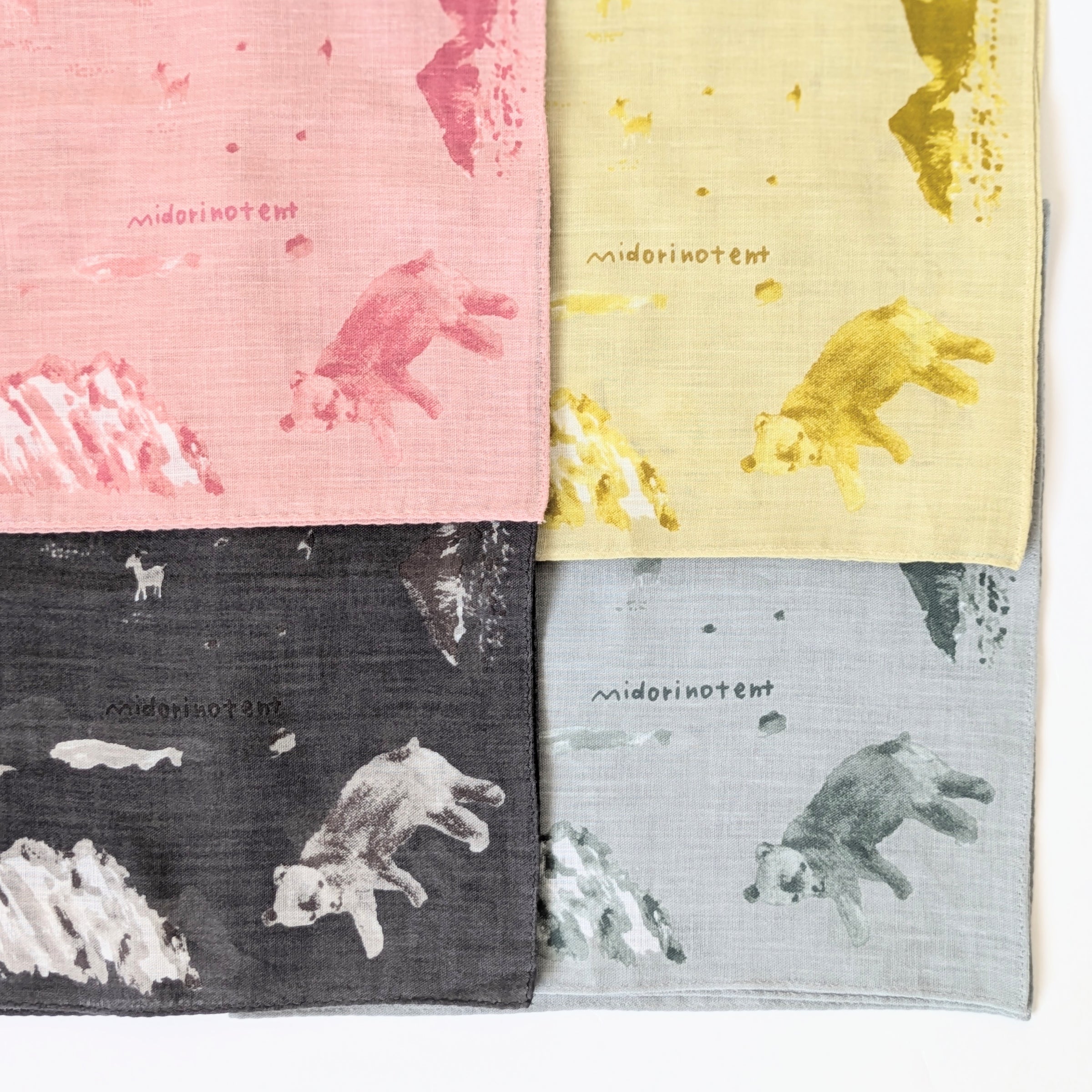 Hand Printed Scarf ハンドプリントスカーフ | midorinotent