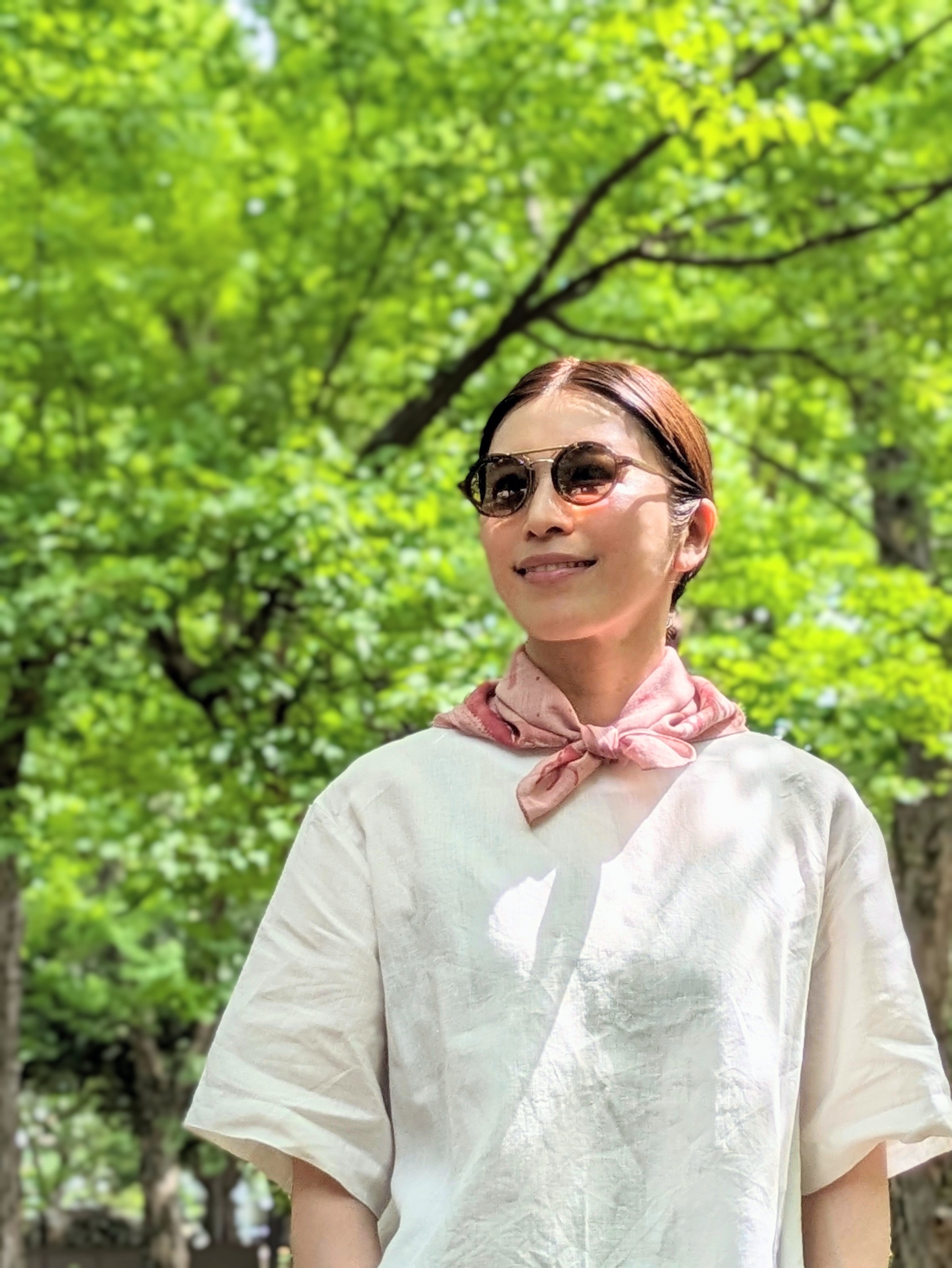 Hand Printed Scarf ハンドプリントスカーフ | midorinotent